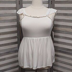 Ruffle Sleeve Tank  | 89th + Madison | 1X